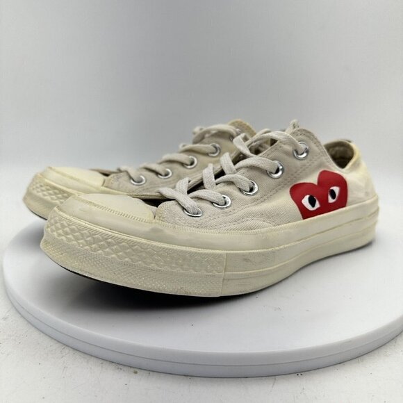 Converse Shoes - Converse Comme Des Garcons Hidden Heart White Canvas women Sneaker Shoes Size 6